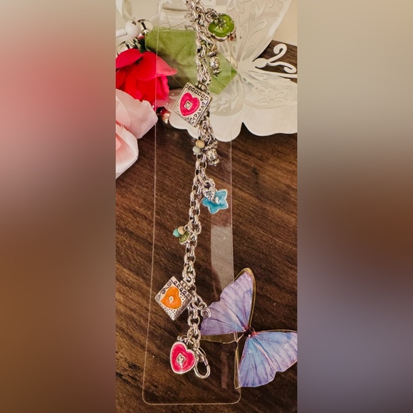 Brighton Havana Silver Charm Bracelet with Multicolor Enamel Charms - Picture 3 of 8